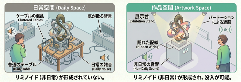 日常空間と作品空間を分離する